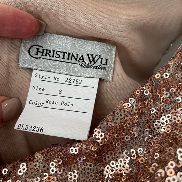 Christina Wu rose gold bridesmaid dress - Picture 5 of 7